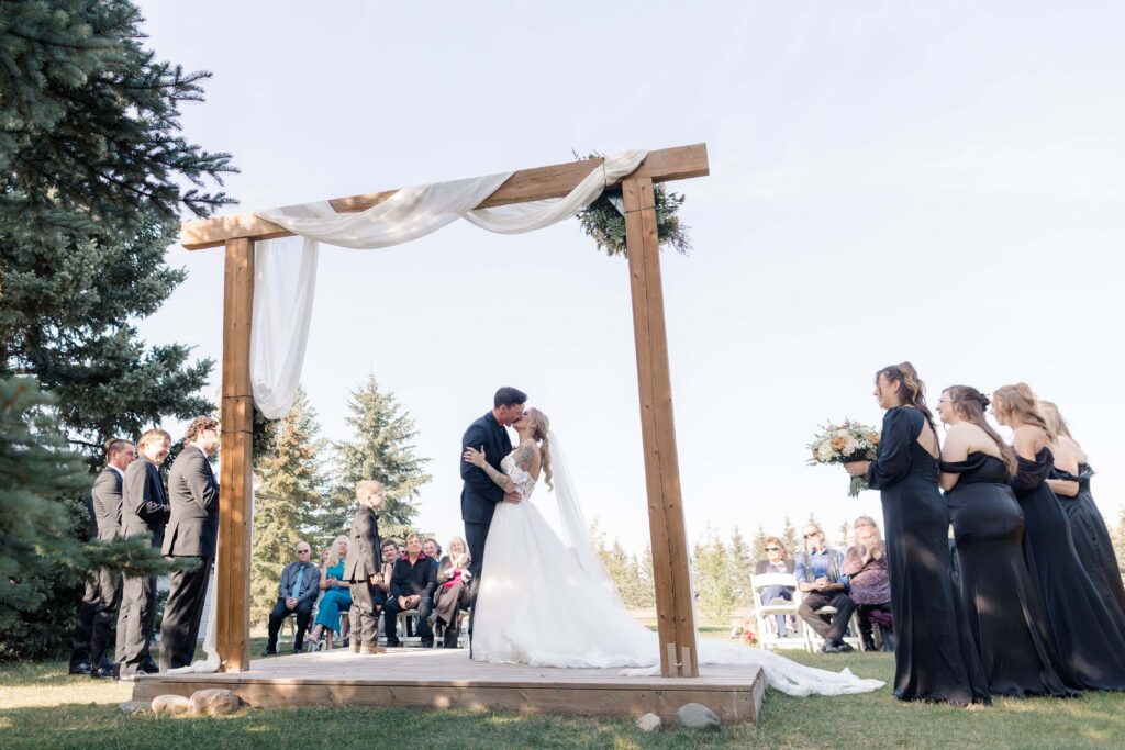Edmonton Outdoor Wedding Ceremony Photos - Pine and Pond Wedding Venue