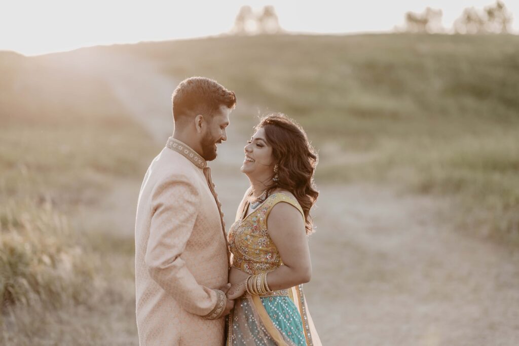 Indian sunset Engagement Ceremony - Timeless Tales Creatives
