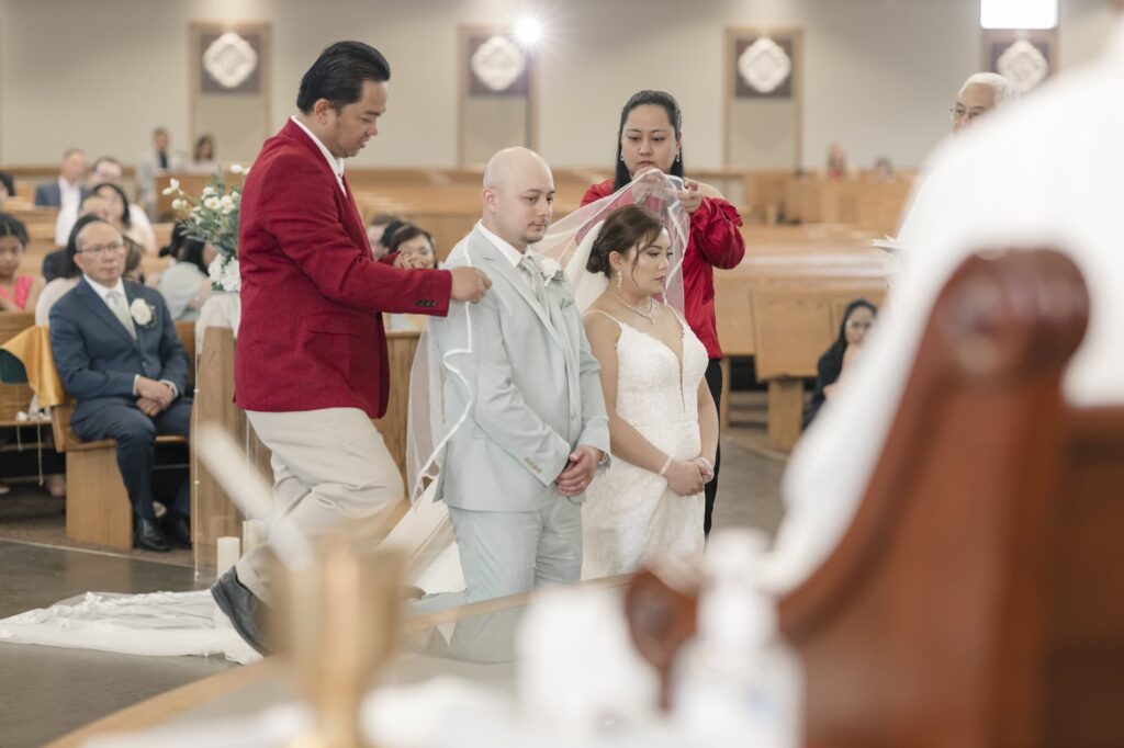Yugal - Veil and chord ceremony - Filipino wedding in alberta