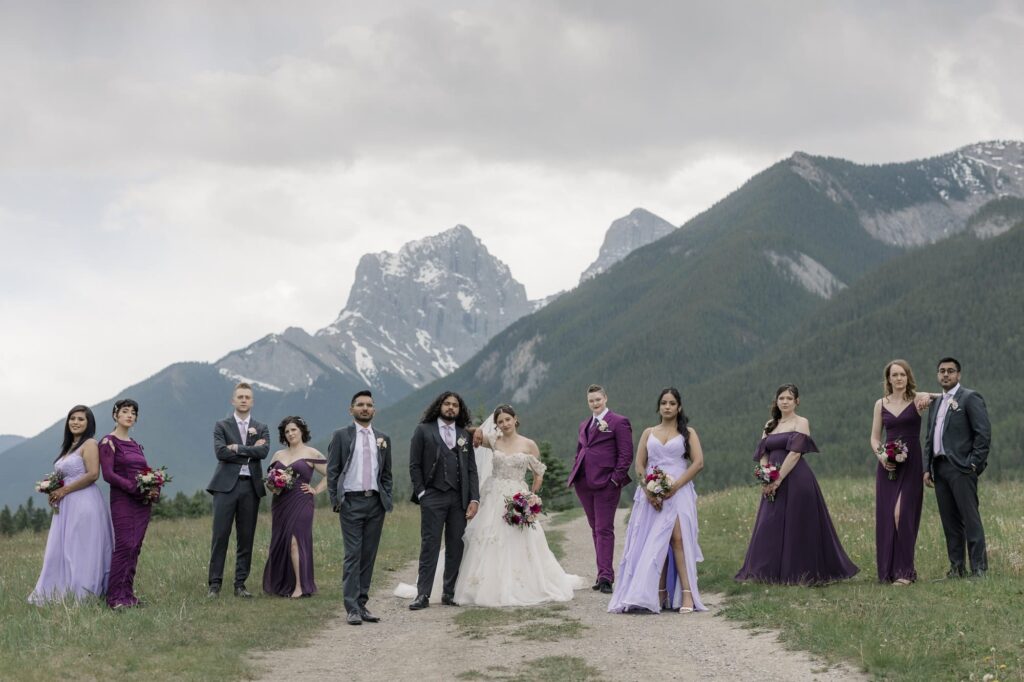 Top Locations for Wedding Photography in Alberta - Canmore - Wedding Party Photos