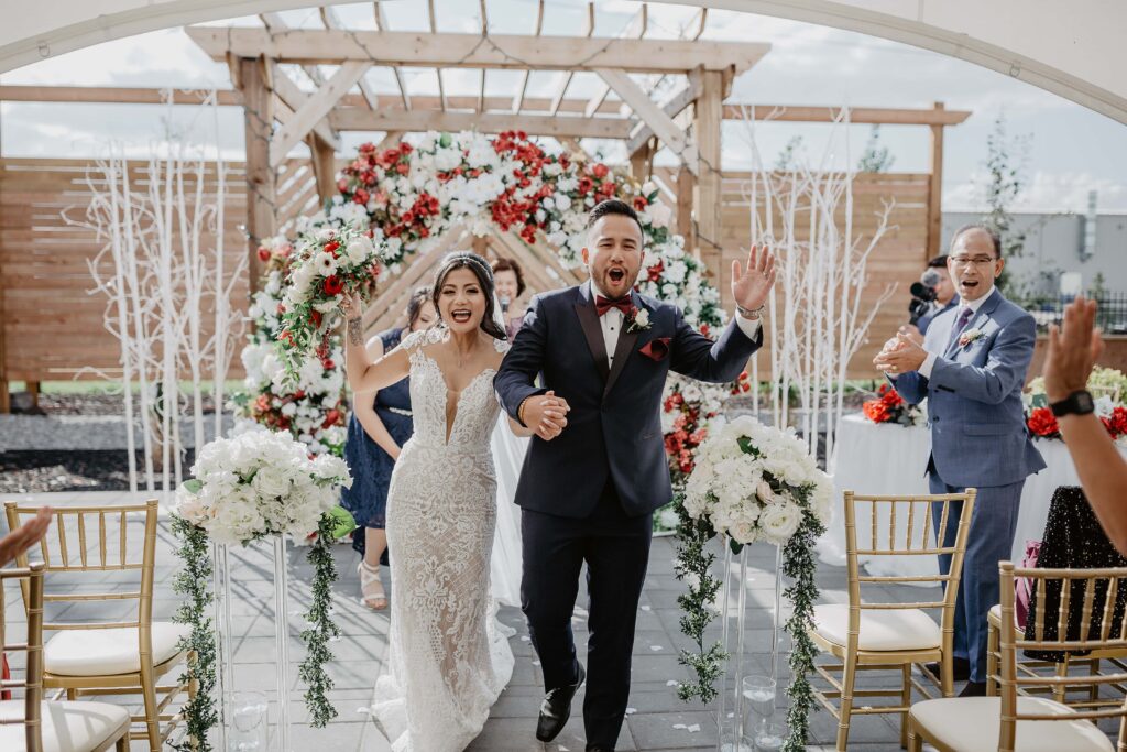 Grand ceremony exit at Chinese Wedding at Grand Imperial Banquet Edmonton | Alberta Photographers Investment