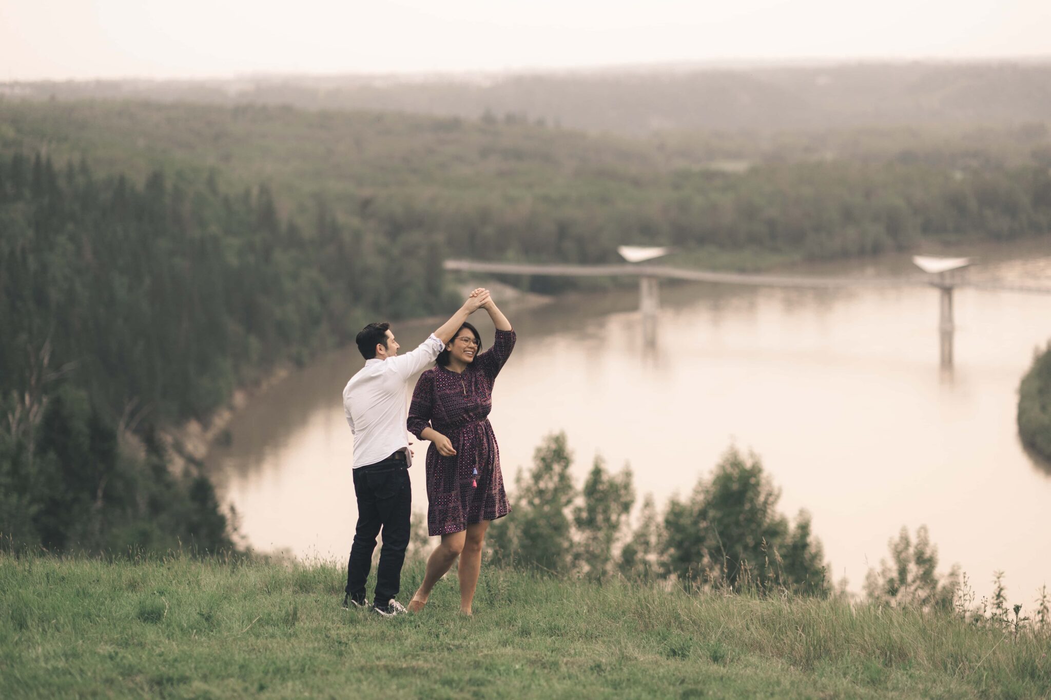 River valley Engagement Photo locations Edmonton
