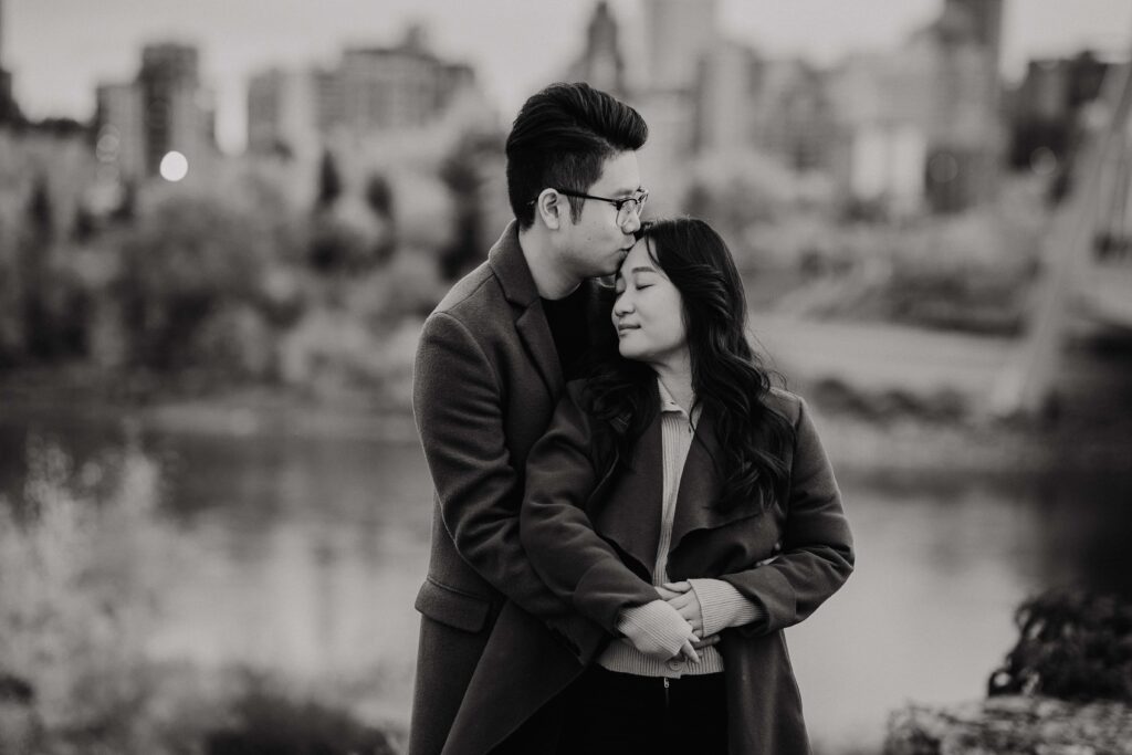 Walterdale Bridge Edmonton Engagement Photo Session Timeless Tales Creatives 7