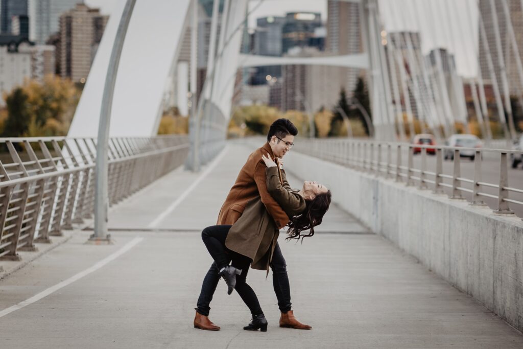 Walterdale Bridge Edmonton Engagement Session