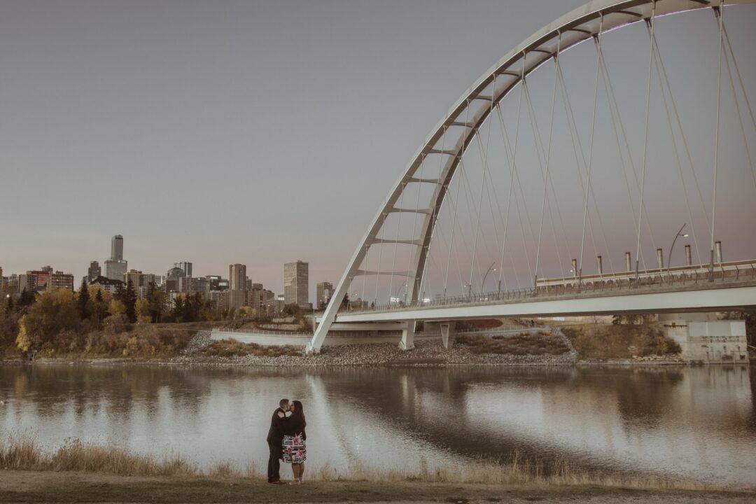 Walterdale bridge sunset Edmonton Photo locations for your Wedding & engagement photos