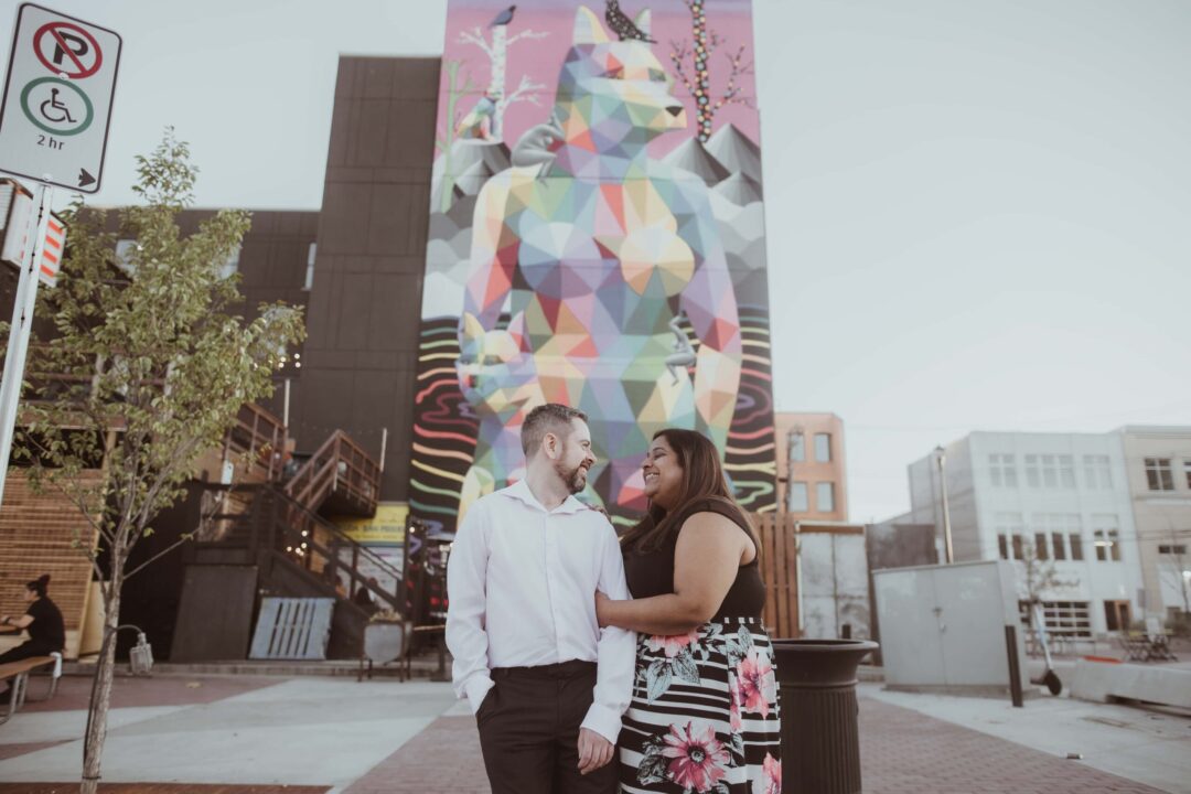 Whyte Ave mural Edmonton Photo locations for your Wedding & engagement photos