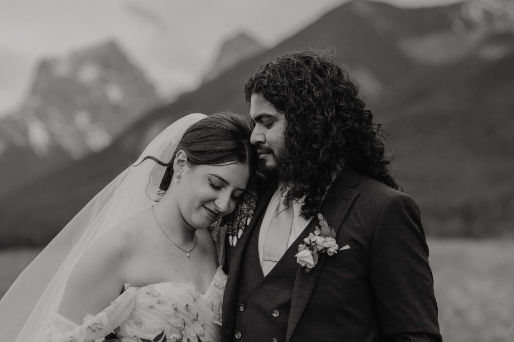 5 Top Locations for Wedding Photography in Alberta Top Locations Wedding Photography in Alberta | Canmore Wedding Portrait of a couple at the Grassi lake