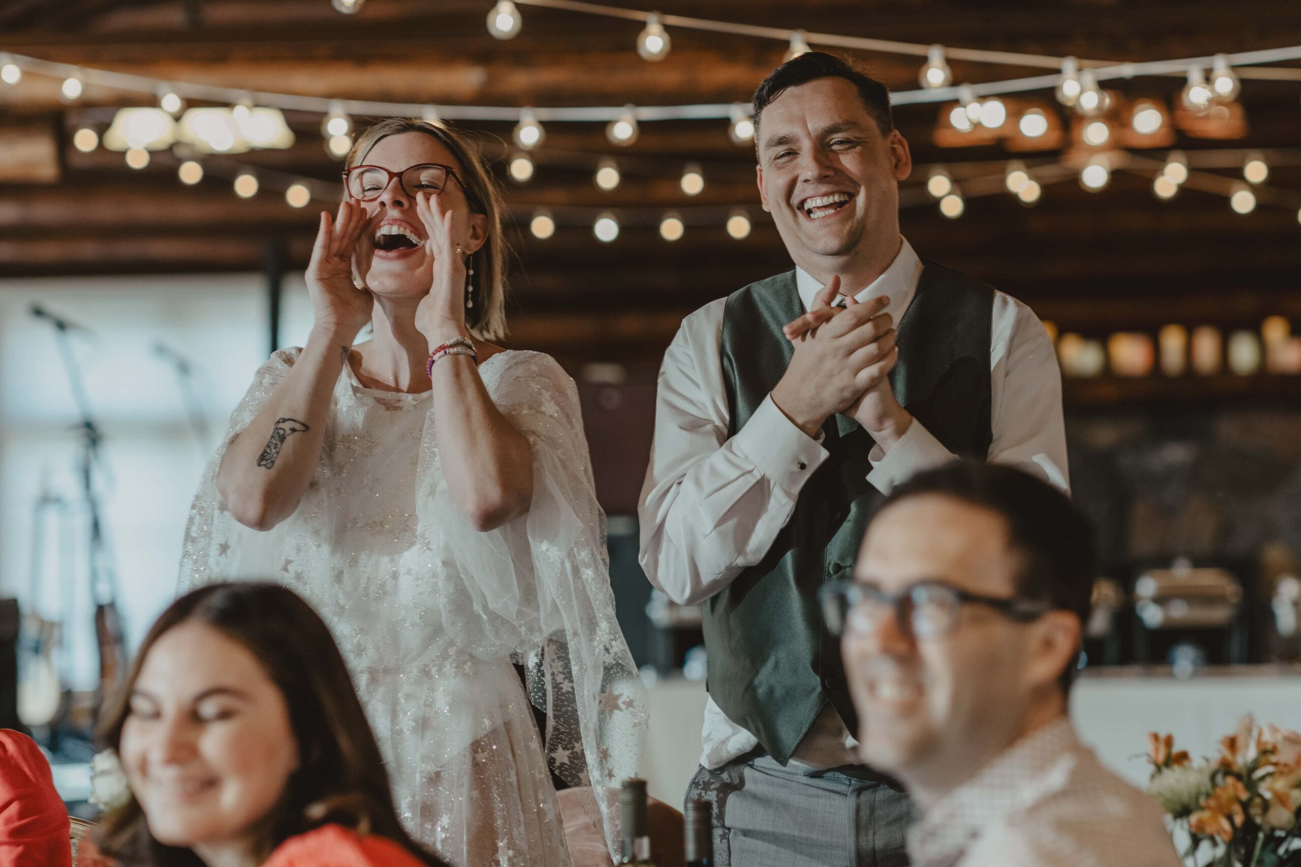 Edmonton Pioneer cabin's wedding reception photos